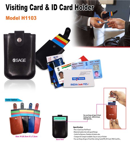 Business Visiting Card and ID Card Pull Pouch H-1103