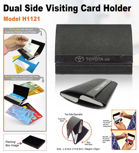 Dual side visiting card holder H-1121