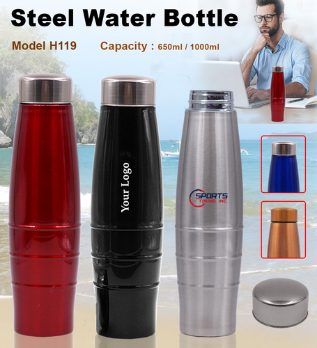Steel Water Bottle 650 ml H-119