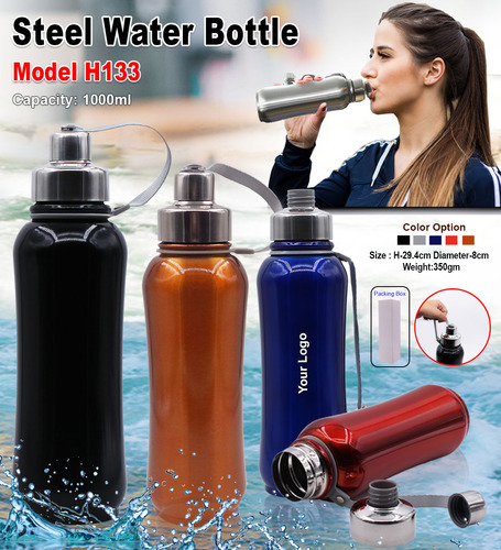 Steel Water Bottle 1000 ml H-133