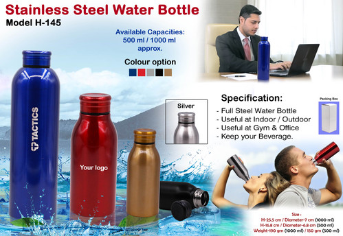 Steel Water Bottle 550 ml H-145