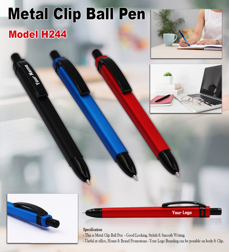 Metal Clip Ball Pen H-244