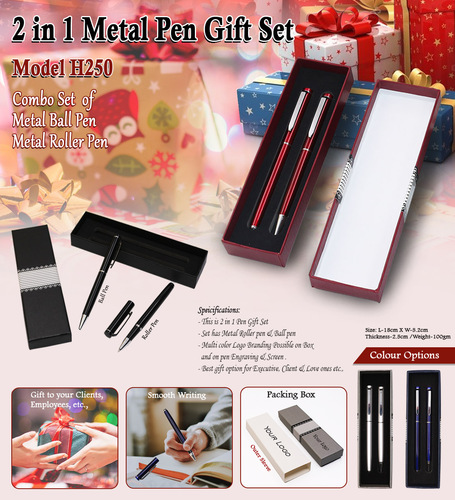 2 in 1 Metal Pen Gift Set H-250