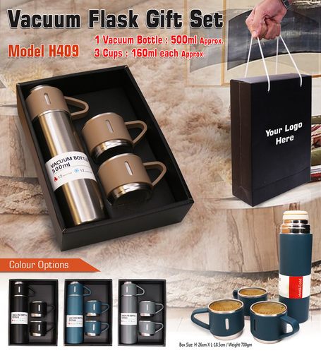 Hot & Cold Vacuum Flask Gift Set 500 ml H-409