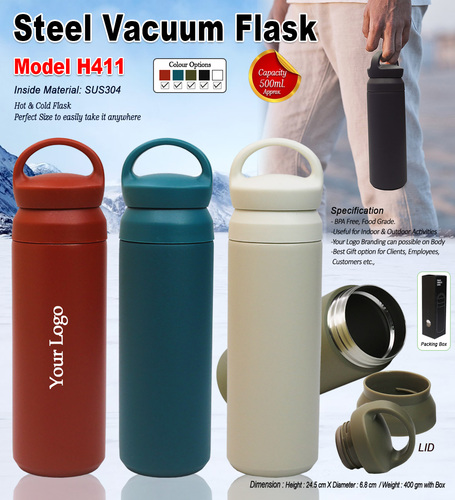 Hot & Cold Steel Water Bottle H-411