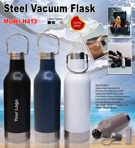 Hot & Cold Steel Water Bottle H-413