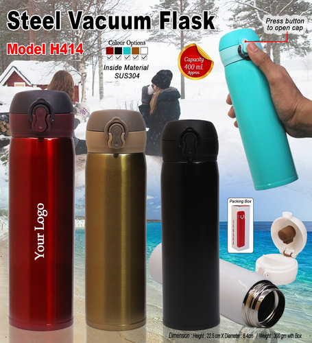 Hot & Cold Steel Water Bottle H-414
