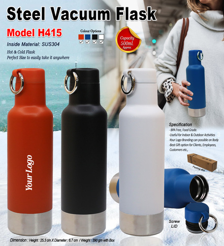 Hot & Cold Steel Water Bottle H-415