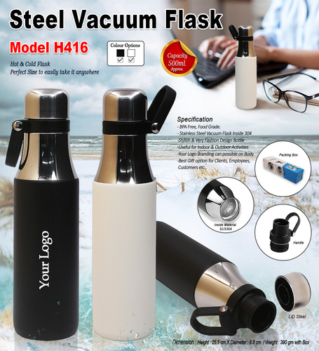Hot & Cold Steel Water Bottle H-416