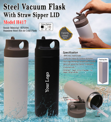 Hot & Cold Steel Water Bottle H-417