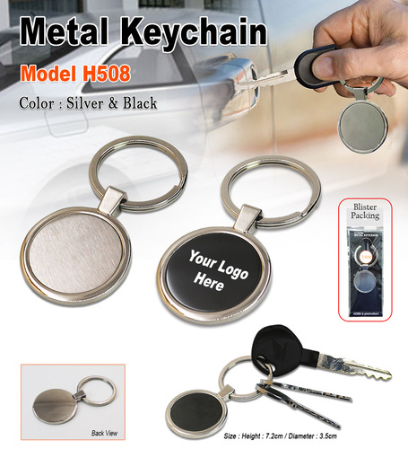Metal Opener Keychain (Black/Silver)H-508