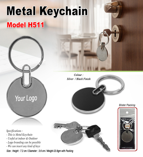 Metal Keychain (Black/Silver)H-511