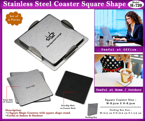 Stainless stell coaster square shape H-720