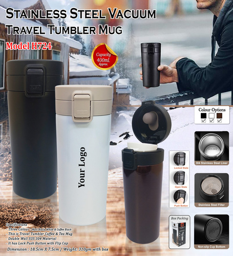 Steel Vacuum Tumbler Mug H-724
