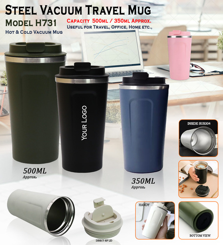 Steel Vacuum Travel Mug 350 ml H-731