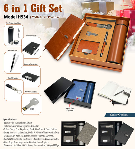 6 in 1 Gift Set With 32GB Pendrive H-934