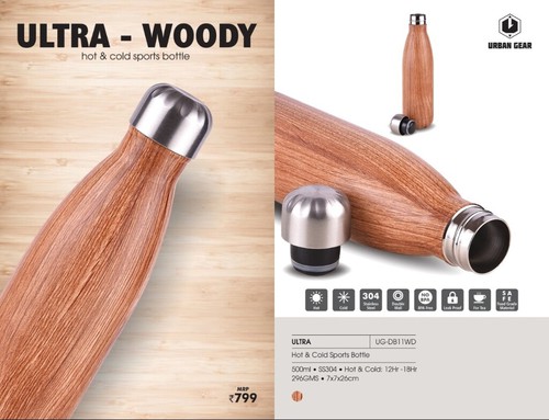 Hot & Cold Sports Bottle - ULTRA WOODY - UG-DB11WD