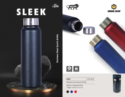 Stainless Steel Sports Bottle -SLEEK - UG-DB18
