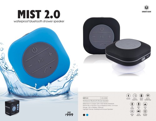 Waterproof Bluetooth Shower Speaker - MIST 2.0 - UG-GS02